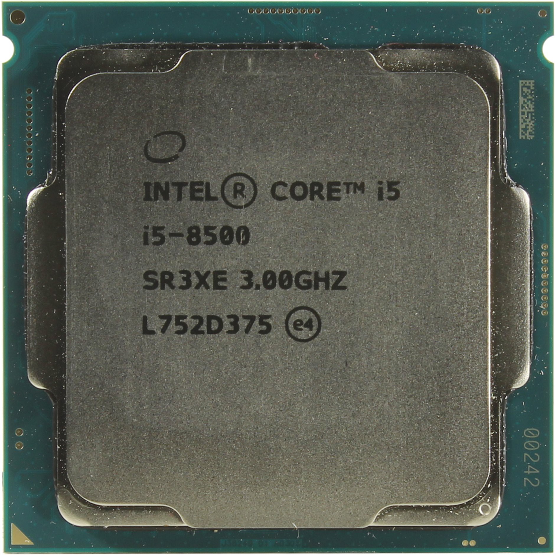 Процессор Intel Core i5-8500 3.0(4.1)GHz, 6 ядер / 6 потоков, 9Mb, HD Graphics 630, 65W (Socket 1151)
