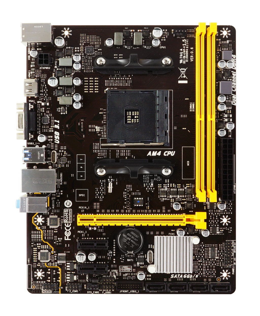 Материнская плата Biostar A320MH AMD A320 2xDDR4 HDMI USB3.1 mATX (Socket AM4)