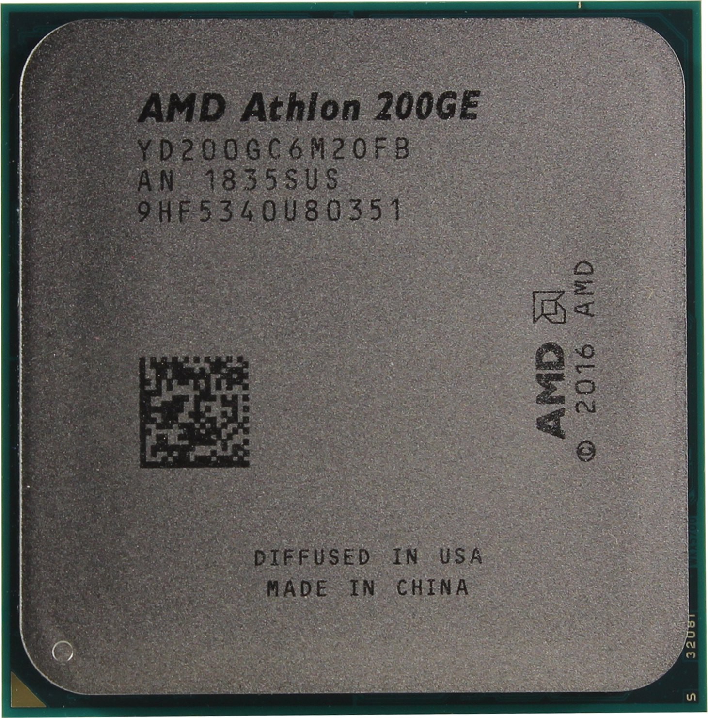 Процессор AMD Athlon 200GE (YD200GC6M2OFB) 3.2GHz, 2 ядра / 4 потока, 4Mb, Radeon Vega 3, 35W (Socket AM4)
