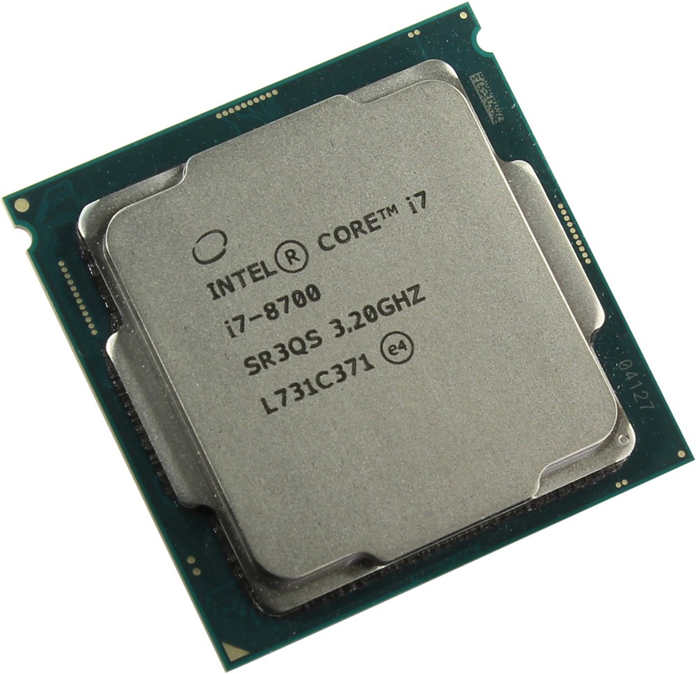 Процессор Intel Core i7-8700 (3.2(4.6)GHz, 6 ядер/ 12 потоков, 12Mb, HD Graphics 630, 55W) (Socket 1151)