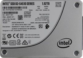 Жесткий диск SSD 1.92Tb Intel D3-S4510 Series (SSDSC2KB019T801) (SATA-3, 2.5