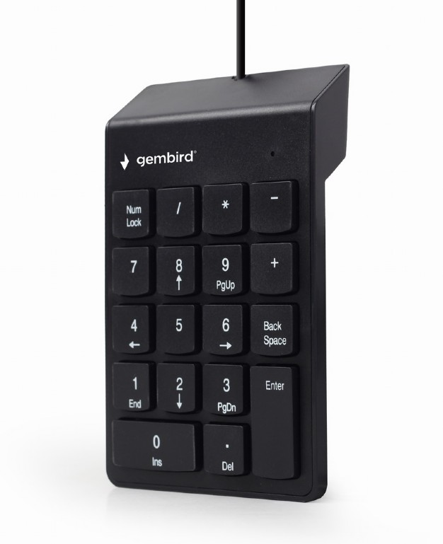 Цифровой блок Gembird KPD-U-02 Black (Проводной, 18 клавиш, Smart NumLock, USB)