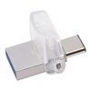 USB flash disk 64Gb Kingston DataTraveler microDuo 3C (DTDUO3C/64Gb) Silver (без колпачка, металл/пластик, 100/15Мb/s, USB 3.0/USB Type-C)