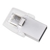 USB flash disk 64Gb Kingston DataTraveler microDuo 3C (DTDUO3C/64Gb) Silver (без колпачка, металл/пластик, 100/15Мb/s, USB 3.0/USB Type-C)