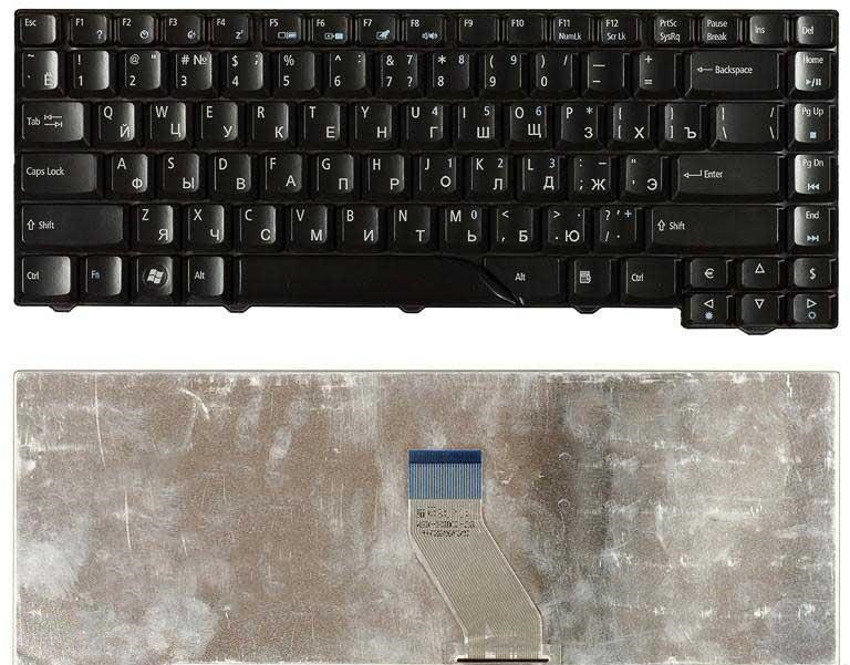Клавиатура для ноутбука Acer Aspire 4220, 4230, 4310, 4520, 4710, 4720, 4900, 5220, 5230, 5300, 5310, 5315, 5320, 5520, 5700, 5910, 5920, 5924, 5930 Series черная (002077)