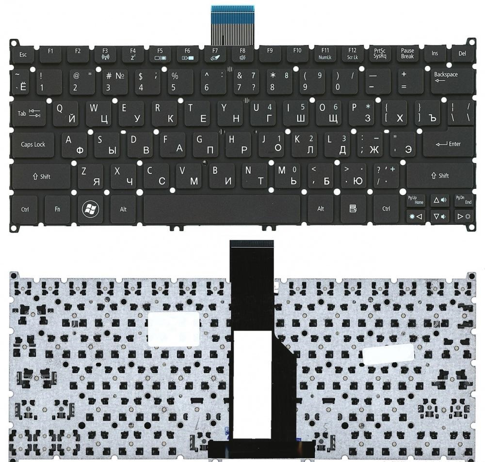 Клавиатура для ноутбука Acer Aspire S3, Aspire One 725, 756, AO725, AO756 черная (004300)