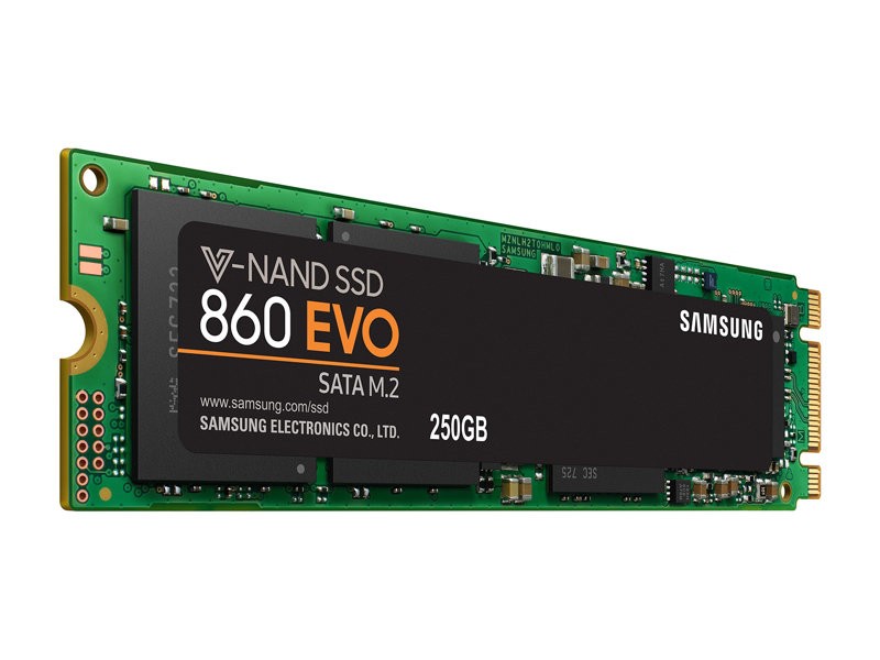 Жесткий диск SSD 250Gb Samsung 860 Evo (MZ-N6E250BW) (SATA-6Gb/s, M.2, 550/520Mb/s)