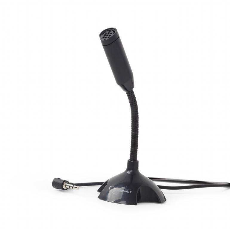 Микрофон Cablexpert MIC-D-02 Black (Настольный, гибкий, кнопка (on/off), 100Гц - 16кГц, 2.2 кОм)