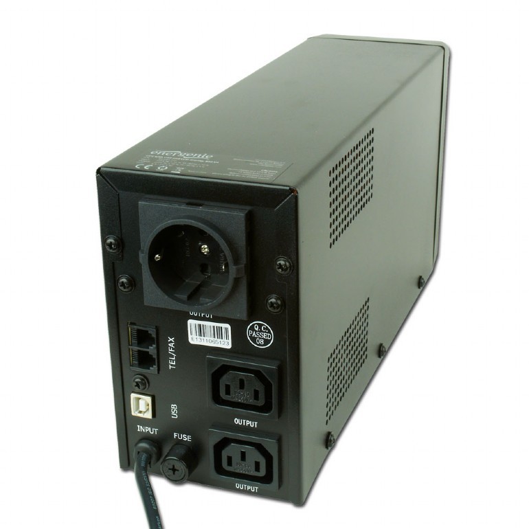 Источник бесперебойного питания 850VA Gembird EG-UPS-032 (850VA/510W, AVR (output:2xС13+USB-BF), LCD)