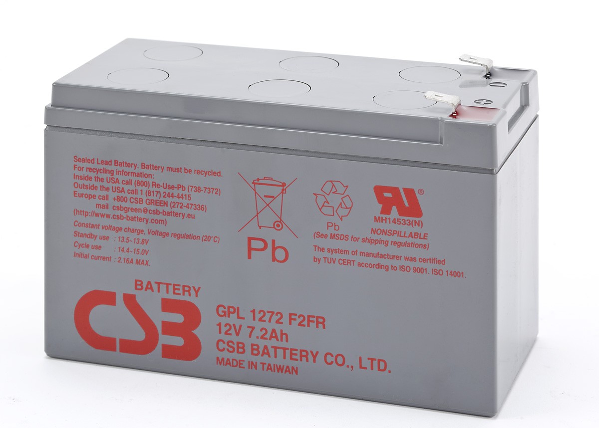 Аккумулятор для ИБП CSB GPL 1272 F2 FR 12V 7.2Ah