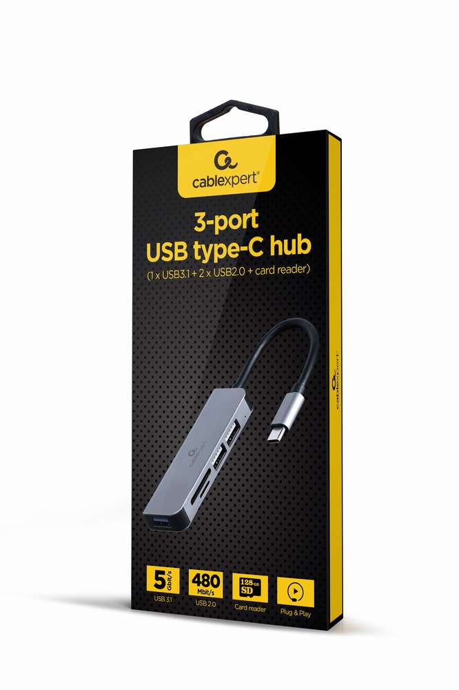 Разветвитель USB Gembird UHB-CM-CRU3P1U2P2-01