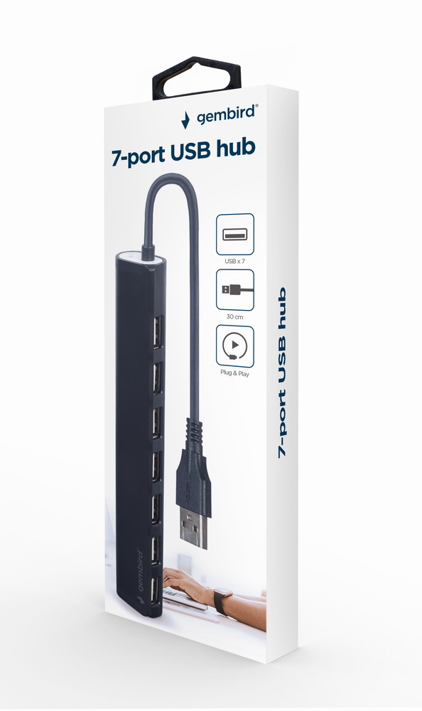 Разветвитель USB Gembird UHB-U2P7-04