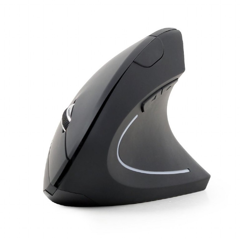 Мышь Gembird MUSW-ERGO-01 Black (6-клавиш, 800-1600DPI, Wireless)