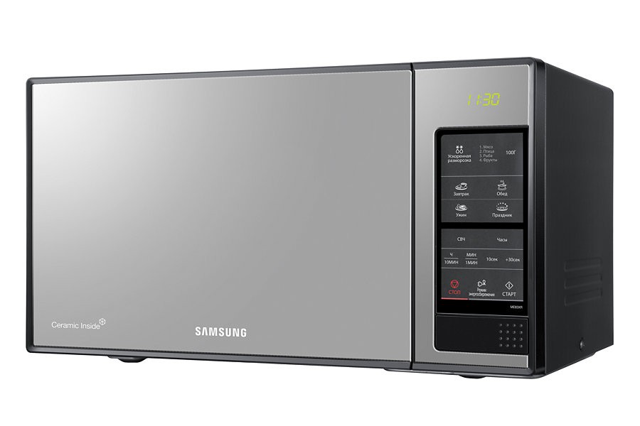 Микроволновая печь Samsung ME83XR/BWT Silver (23л, 850Вт, микроволны, электронное управление)