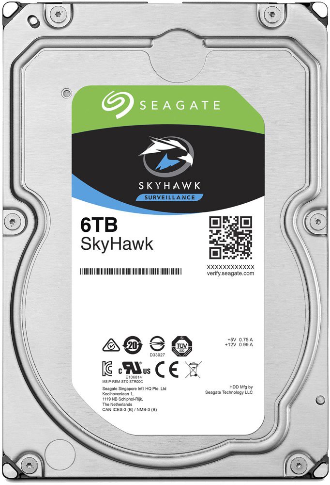 Жесткий диск 6Tb Seagate Skyhawk (ST6000VX001) (SATA-6Gb/s, 5400 rpm, 256Mb)