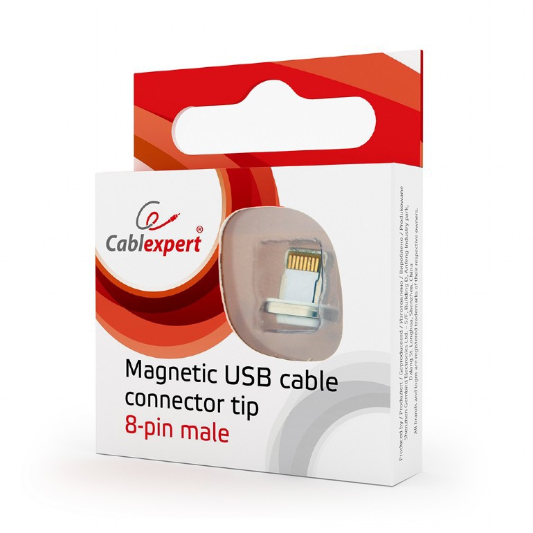 Коннектор Cablexpert CC-USB2-AMLM-8P (USB2.0 -> Apple 8pin магнитный)