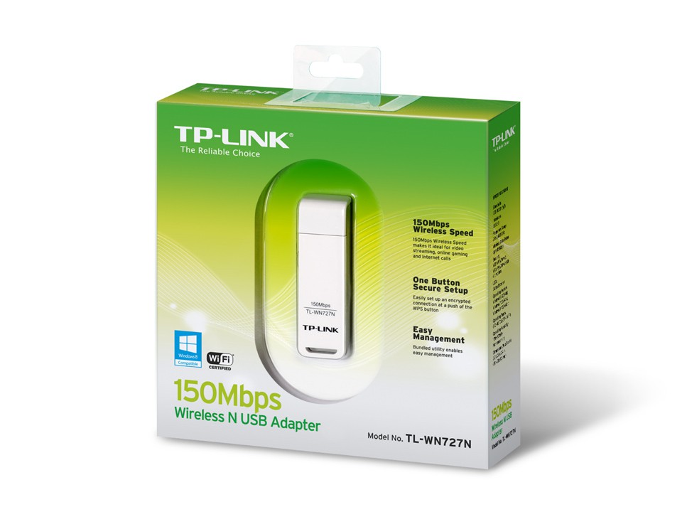 Сетевой адаптер Wi-Fi TP-Link TL-WN727N (150Mbps, USB)