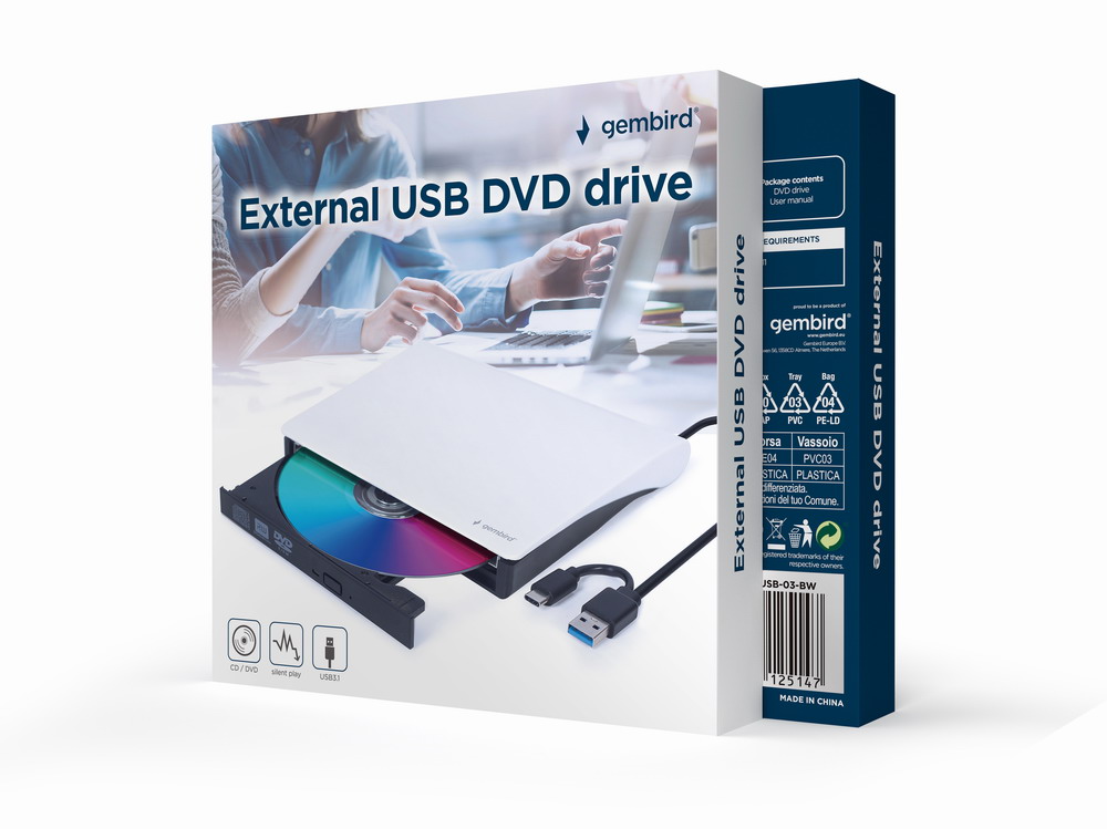  DVD+/-RW Gembird DVD-USB-03-BW