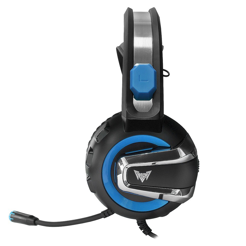 Наушники Crown CMGH-3001 Black/Blue (накладные, закрытые, USB для подсветки, подсветка, 20-20000Гц, 32 Ом)- фото2