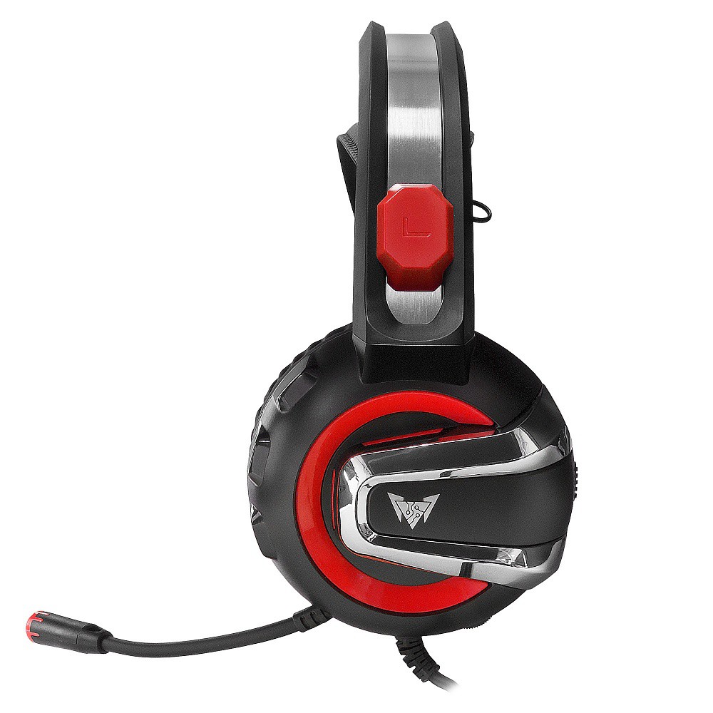 Наушники Crown CMGH-3000 Black/Red (накладные, закрытые, USB для подсветки, подсветка, 20-20000Гц, 32 Ом)- фото2