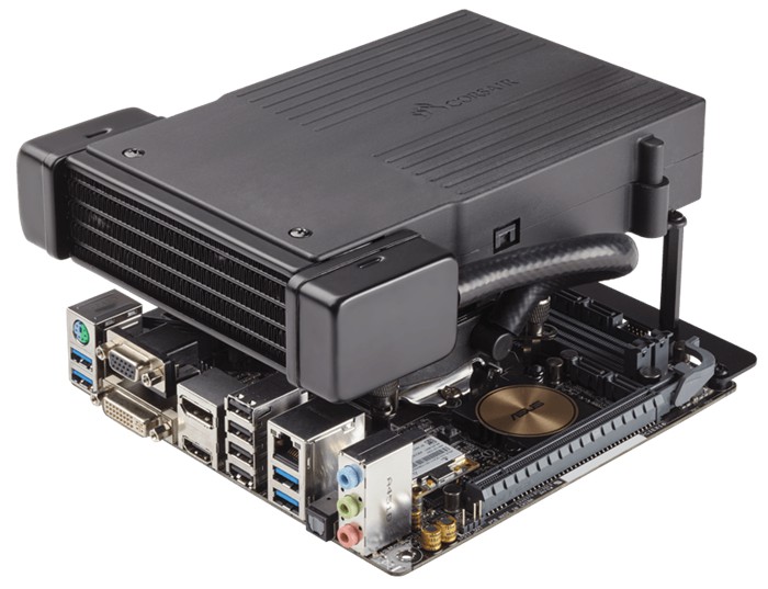 Система водяного охлаждения Corsair Hydro H5 SF (CW-9060023-WW) (для mini-ITX плат, 1000-1800rpm, 20.39-40.78CFM, 36-42dBa, 4pin)- фото3