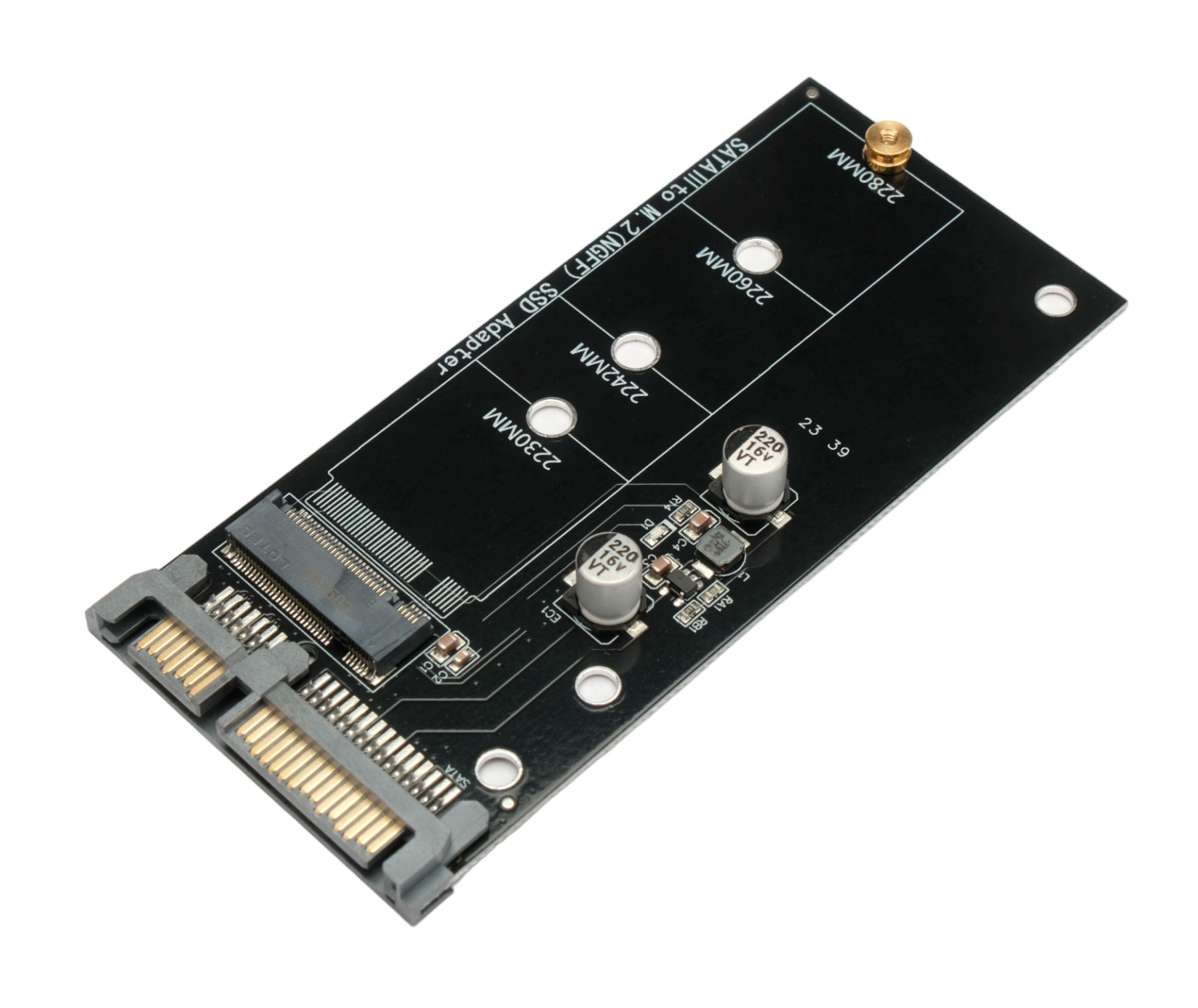 Переходник Gembird EE18-M2S3PCB-02 (для установки SSD M.2 SATA в SATA-3 (7+15Pin) !не совместим с SSD M.2 NVMe)