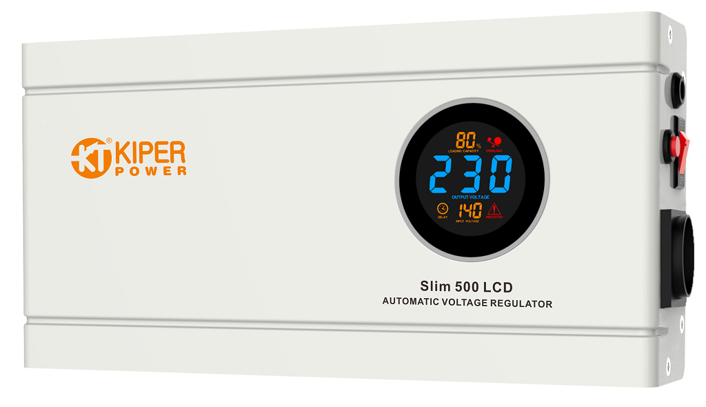 Стабилизатор напряжения 500VA Kiper Power Slim 500 LCD