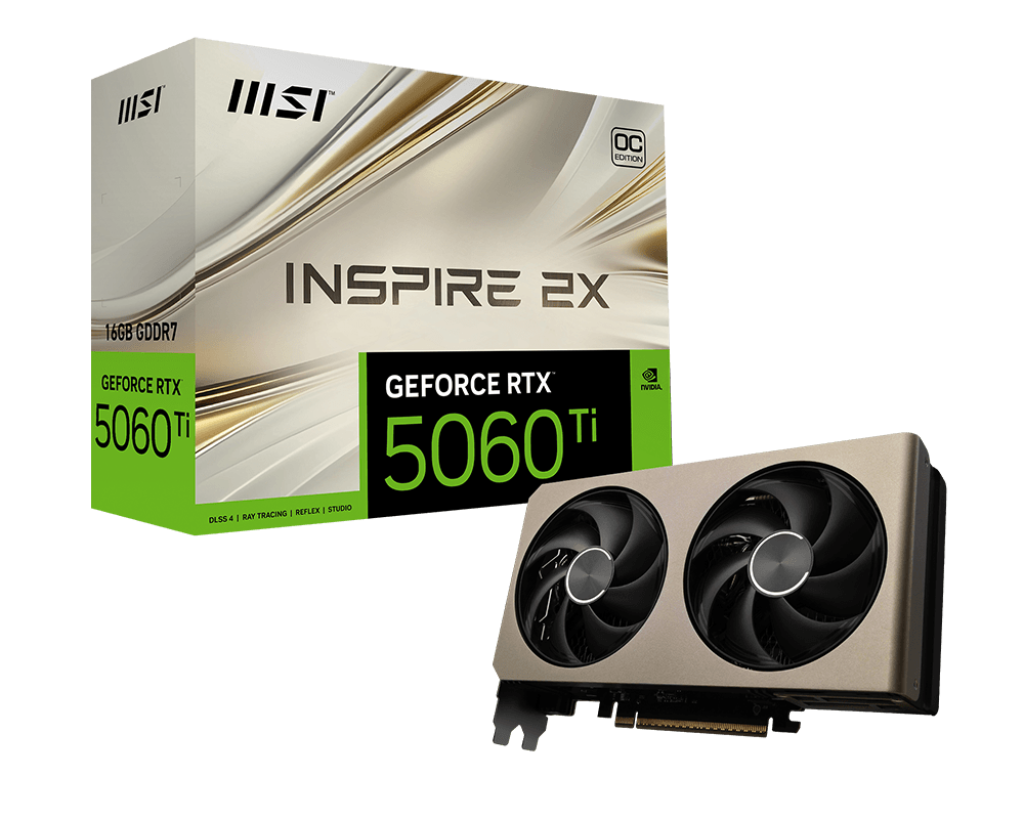 Видеокарта MSI RTX 5060Ti (RTX 5060 Ti 16G INSPIRE 2X OC)