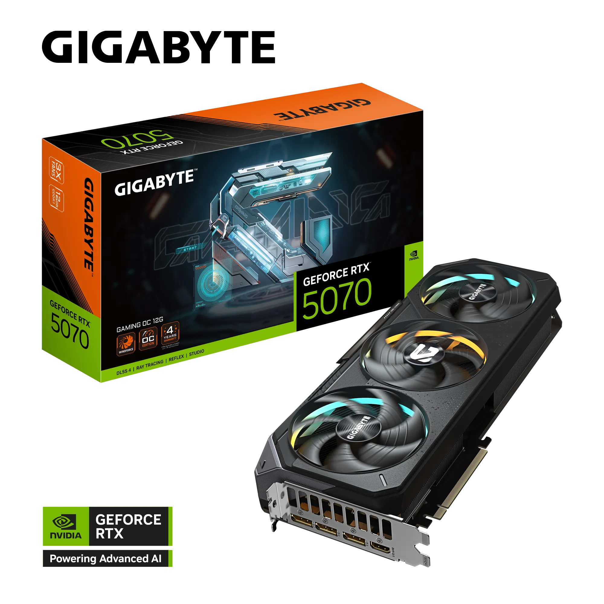 Видеокарта Gigabyte RTX 5070 Gaming OC 12G (GV-N5070GAMING OC-12GD)