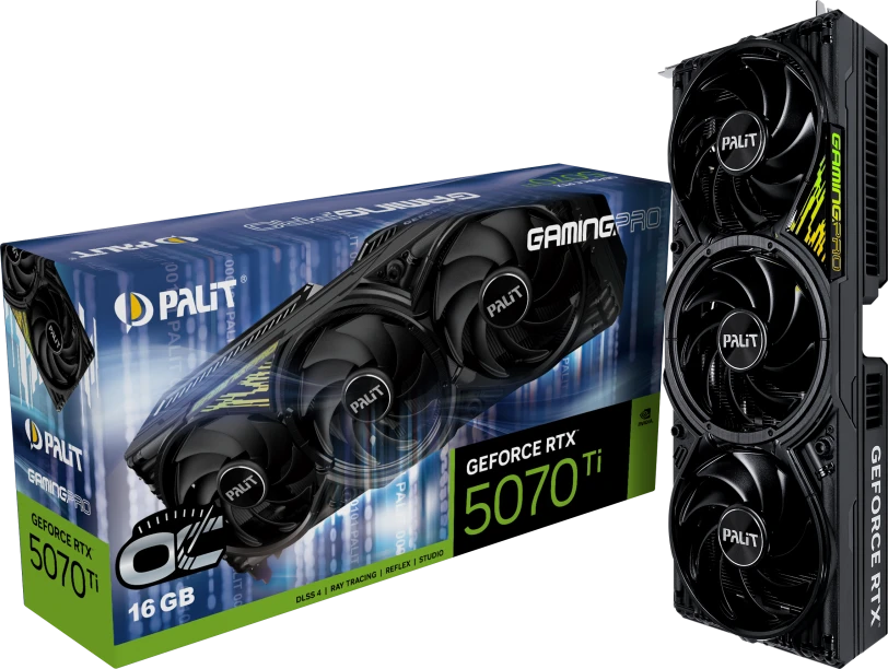 Видеокарта Palit RTX 5070Ti GamingPro OC (NE7507TS19T2-GB2031A)