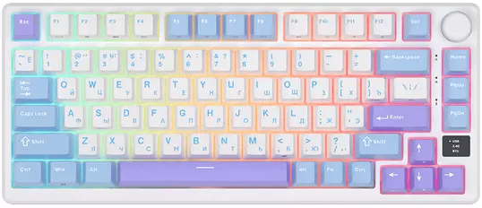 Клавиатура Royal Kludge RK-M75 RGB (Taro Milk, RK Silver)