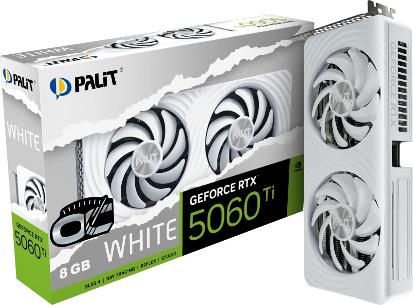 Видеокарта Palit RTX 5060Ti White OC 8GB (NE7506TU19P1-GB2062M)