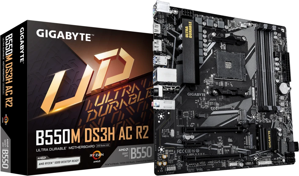 Материнская плата Gigabyte B550M DS3H AC R2 (rev. 1.0)