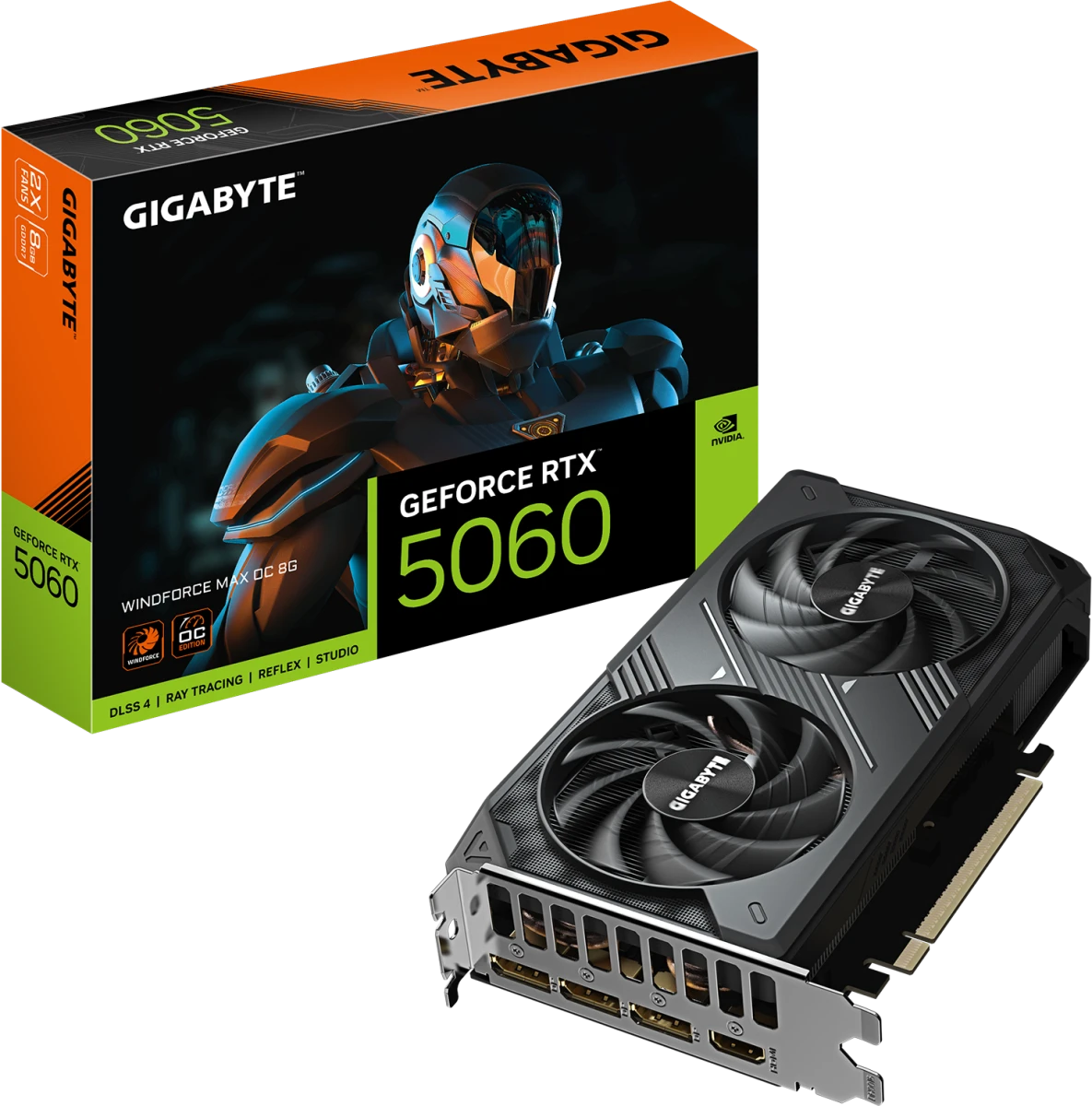 Видеокарта Gigabyte RTX 5060 Windforce Max OC 8G (GV-N5060WF2MAX OC-8GD)