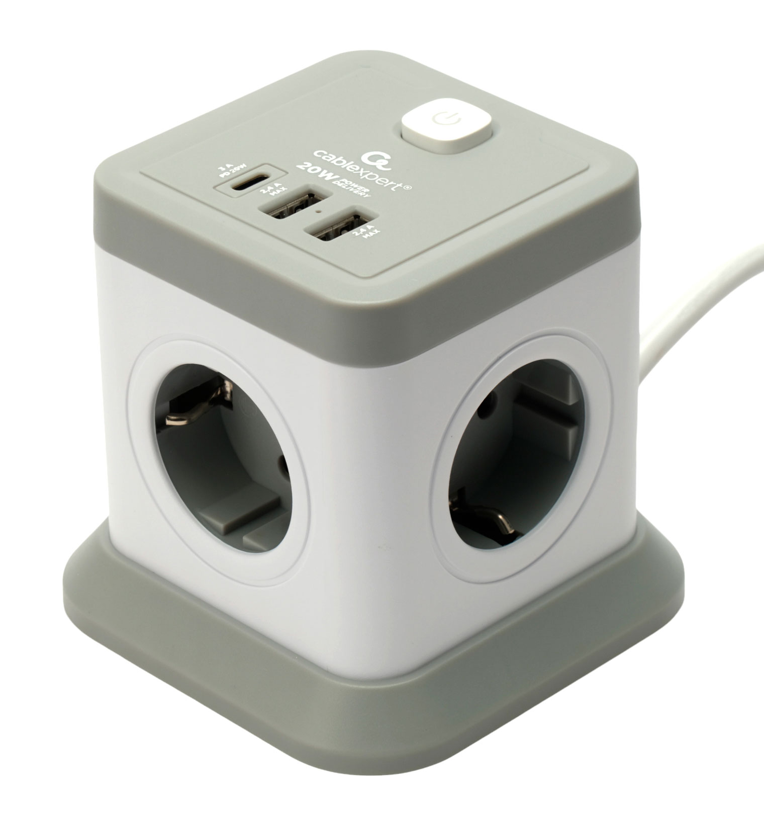 Сетевой фильтр Cablexpert TWR-4-CU2-W-2