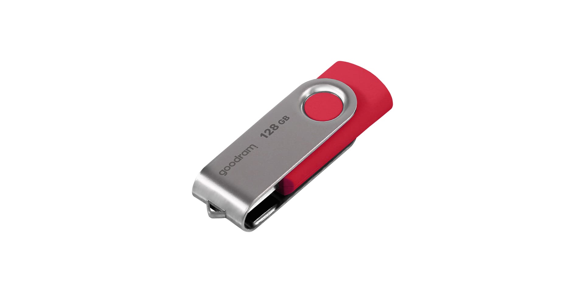 USB flash disk 128Gb Goodram UTS3 128Gb (UTS3-1280R0R11) Red (раскладной корпус, металл/пластик, USB3)
