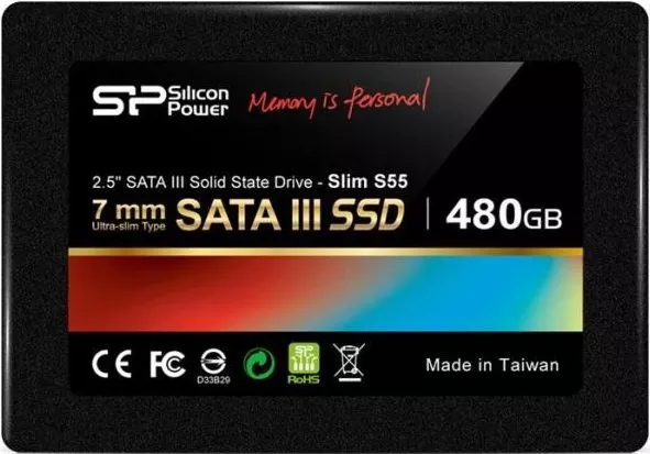 Жесткий диск SSD 480Gb Silicon-Power Slim S55 (SP480GBSS3S55S25)
