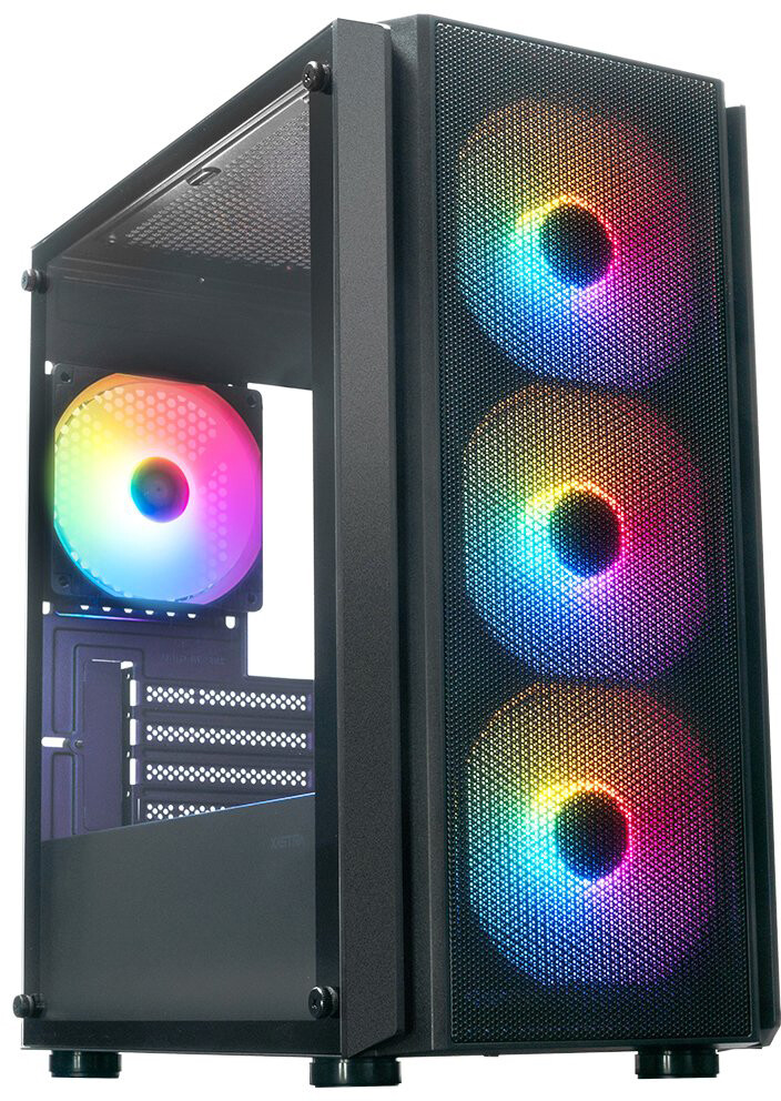 Корпус XASTRA A402M 4FRGB (черный) (A402M-4FC12F-BK)