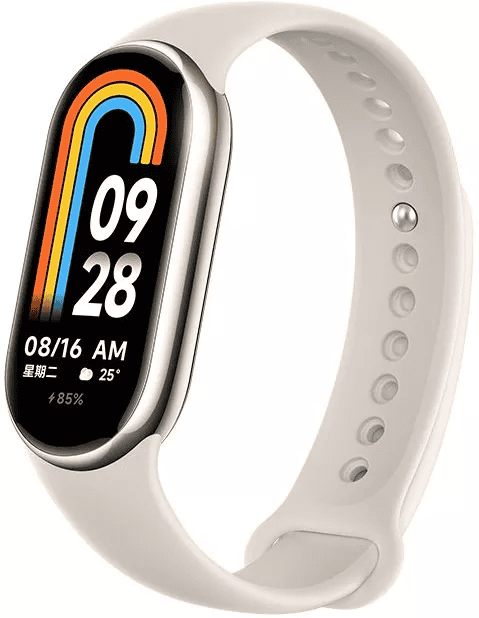 Умный браслет Xiaomi Mi Smart Band 8 (BHR7166GL) (золотистый, с кремовым силиконовым ремешком, международная версия)