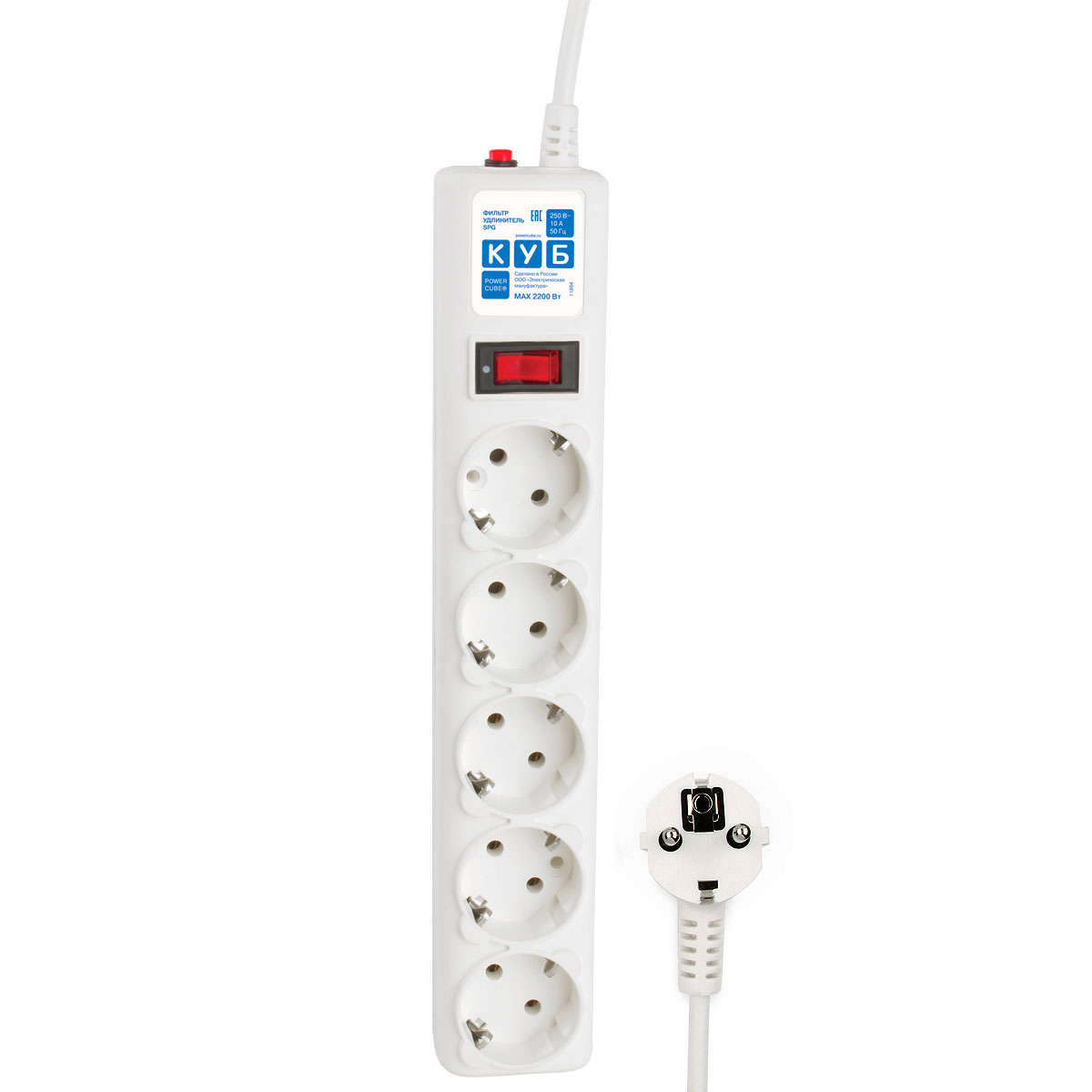 Сетевой фильтр Power Cube SPG-B-10-WHITE
