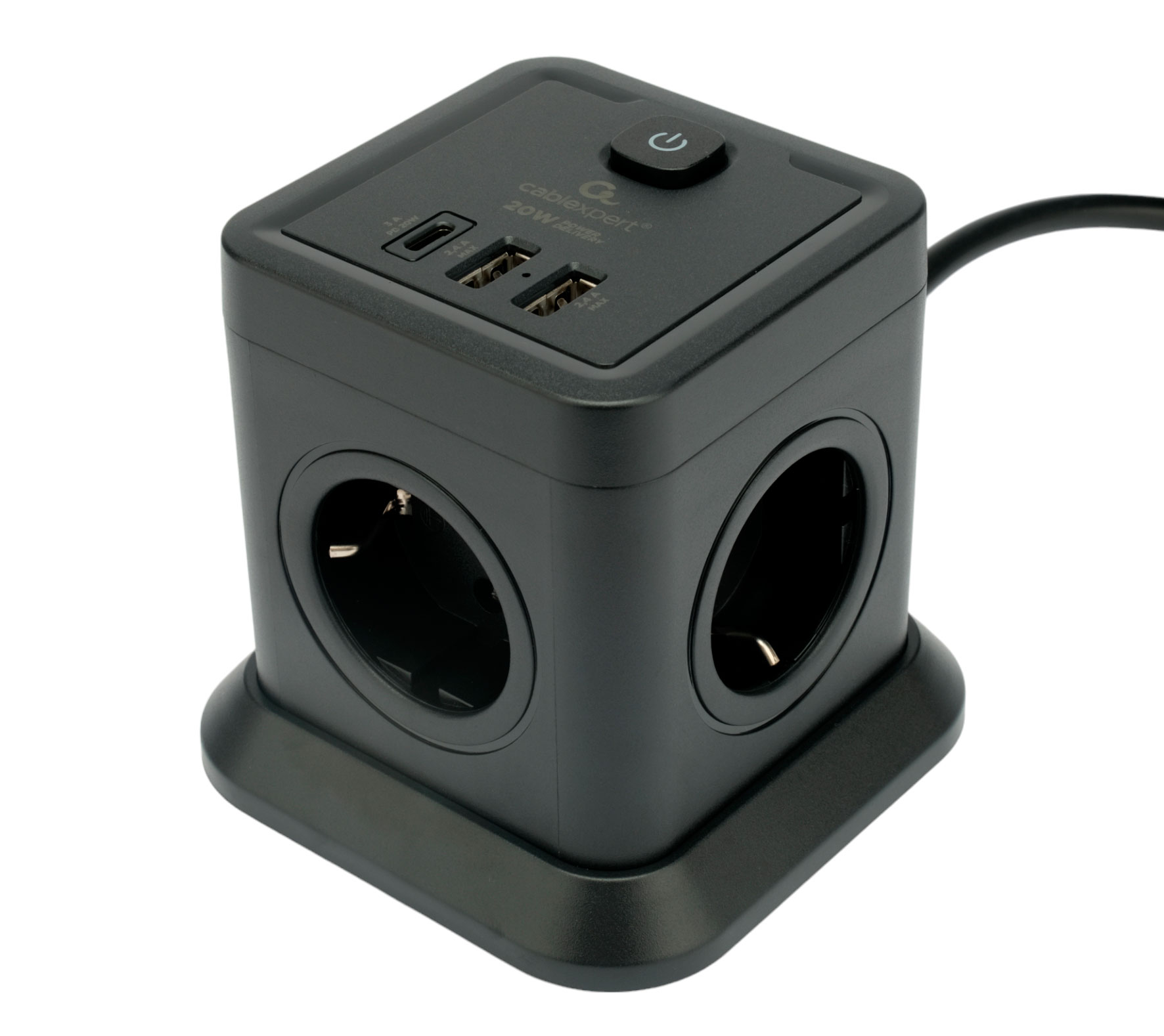 Сетевой фильтр Cablexpert TWR-4-CU2-B-2