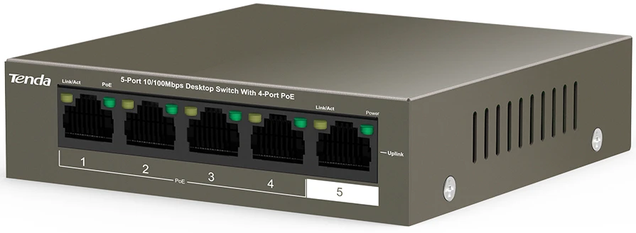 Коммутатор Tenda TEF1105P-4-38W