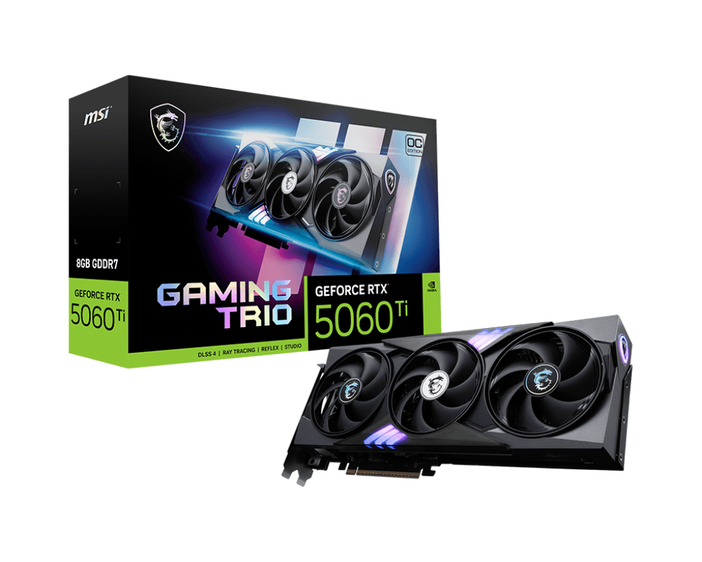 Видеокарта MSI RTX 5060Ti (RTX 5060 Ti 8G GAMING TRIO OC)