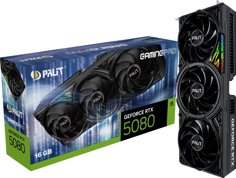 Видеокарта Palit RTX 5080 GamingPro (NE75080019T2-GB2031A)