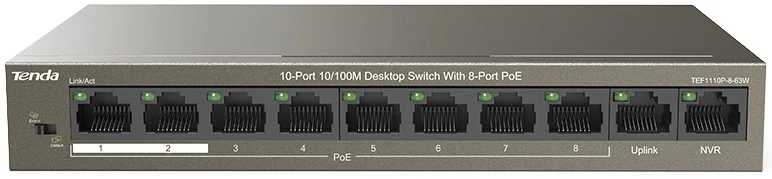 Коммутатор Tenda TEF1110P-8-63W