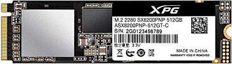 Жесткий диск SSD 512Gb A-Data XPG SX8200 Pro (ASX8200PNP-512GT-C) (PCI-Ex 3.0 x4, M.2, 3500/2300Mb/s)