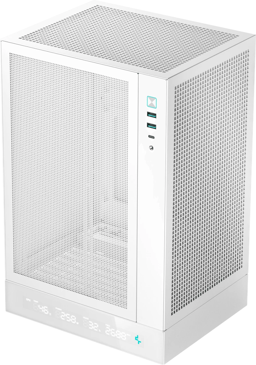 Корпус DeepCool CH170 Digital (белый) (R-CH170-WHNPI0D-G-1)
