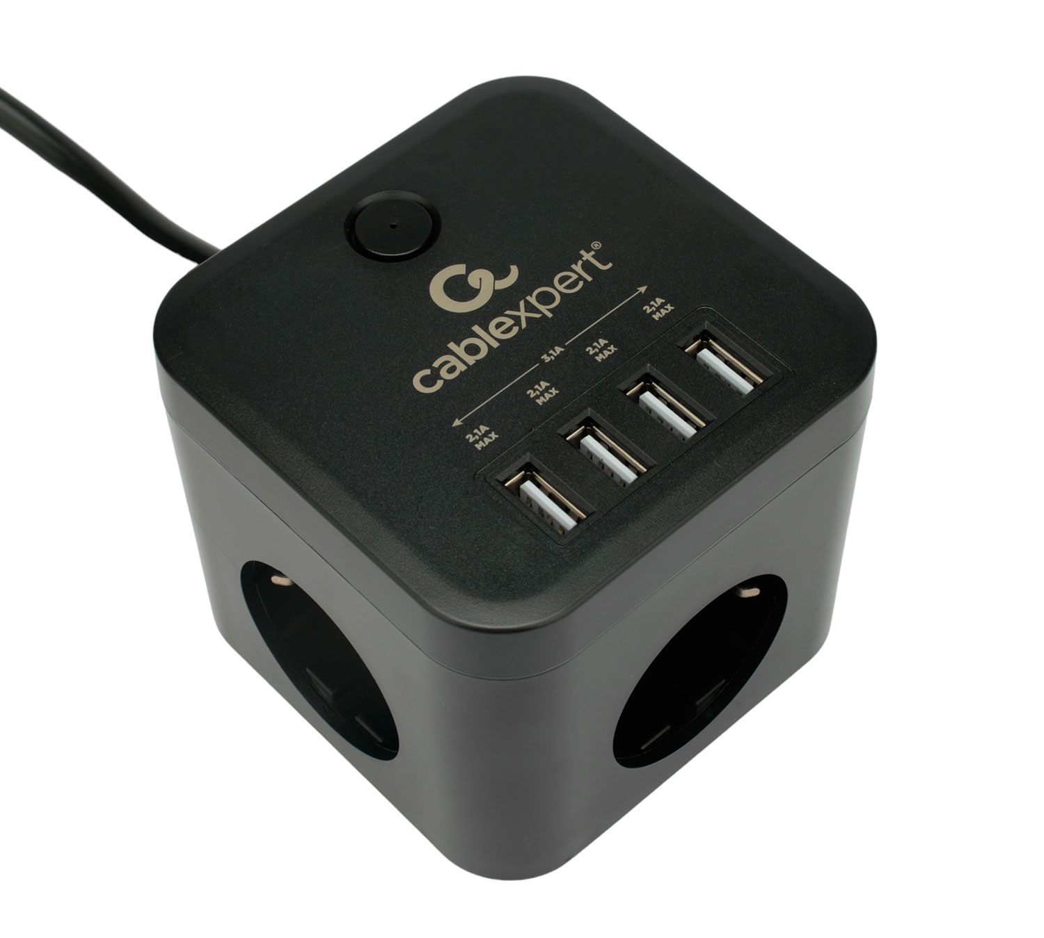 Сетевой фильтр Cablexpert CUBE-3-U4-B-1.5