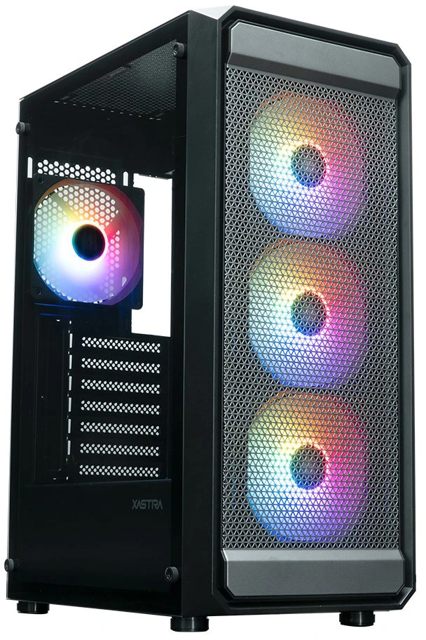 Корпус XASTRA A403 4FRGB (черный) (A403-4FC12F)