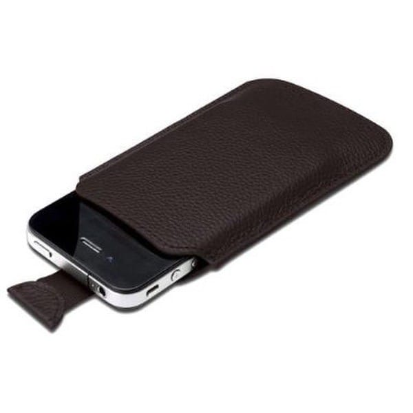 Чехол Ednet (35001) (for iPhone4, Leather, Brown)